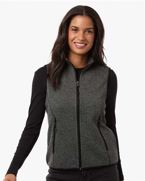North End-NE731W-Women's Jasper Jacquard Fleece Vest - Image 5