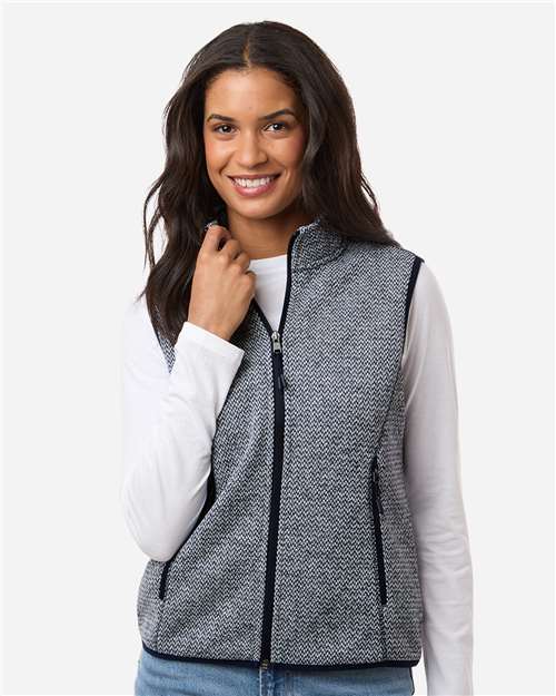 North End-NE731W-Women's Jasper Jacquard Fleece Vest - Image 8