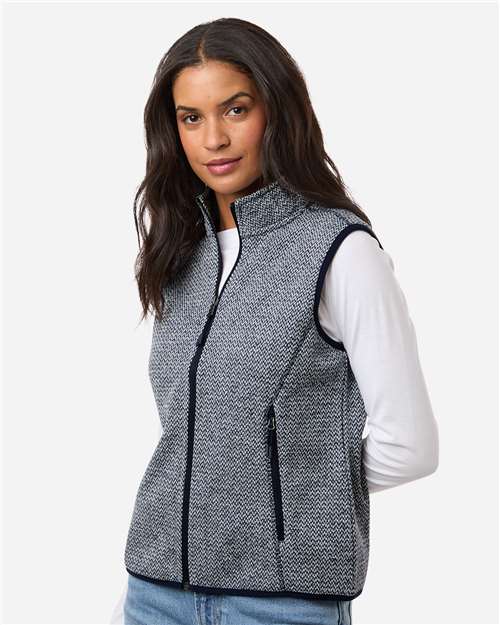North End-NE731W-Women's Jasper Jacquard Fleece Vest - Image 9