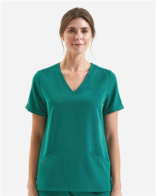 Onna-NN310-Women's Invincible V-Neck Stretch Scrub Top - Image 2
