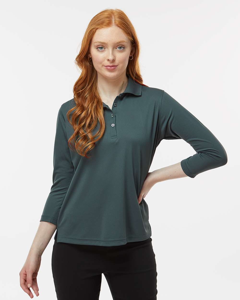 Paragon-120-Women's Lady Palm Three-Quarter Sleeve Polo - Image 11