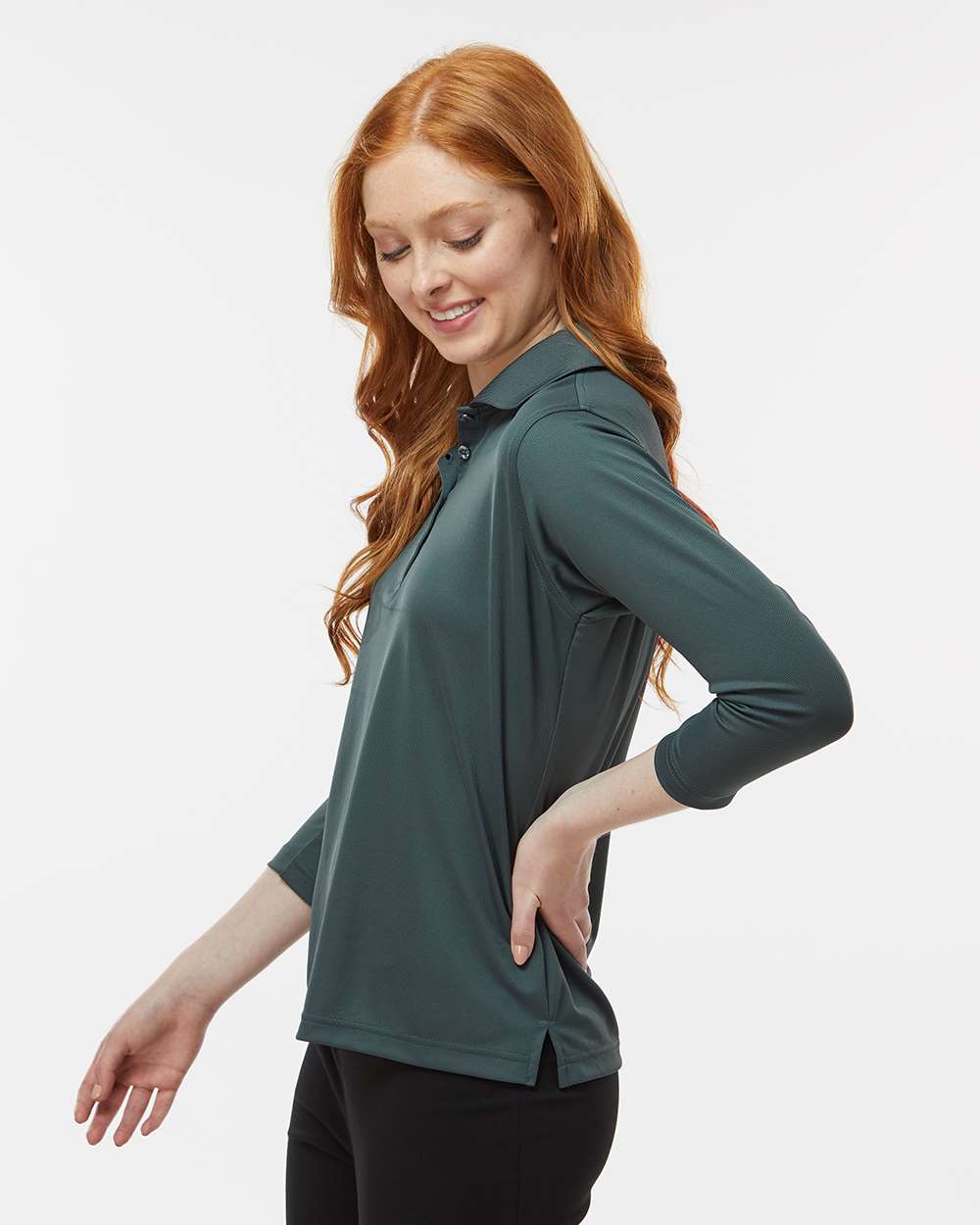 Paragon-120-Women's Lady Palm Three-Quarter Sleeve Polo - Image 12