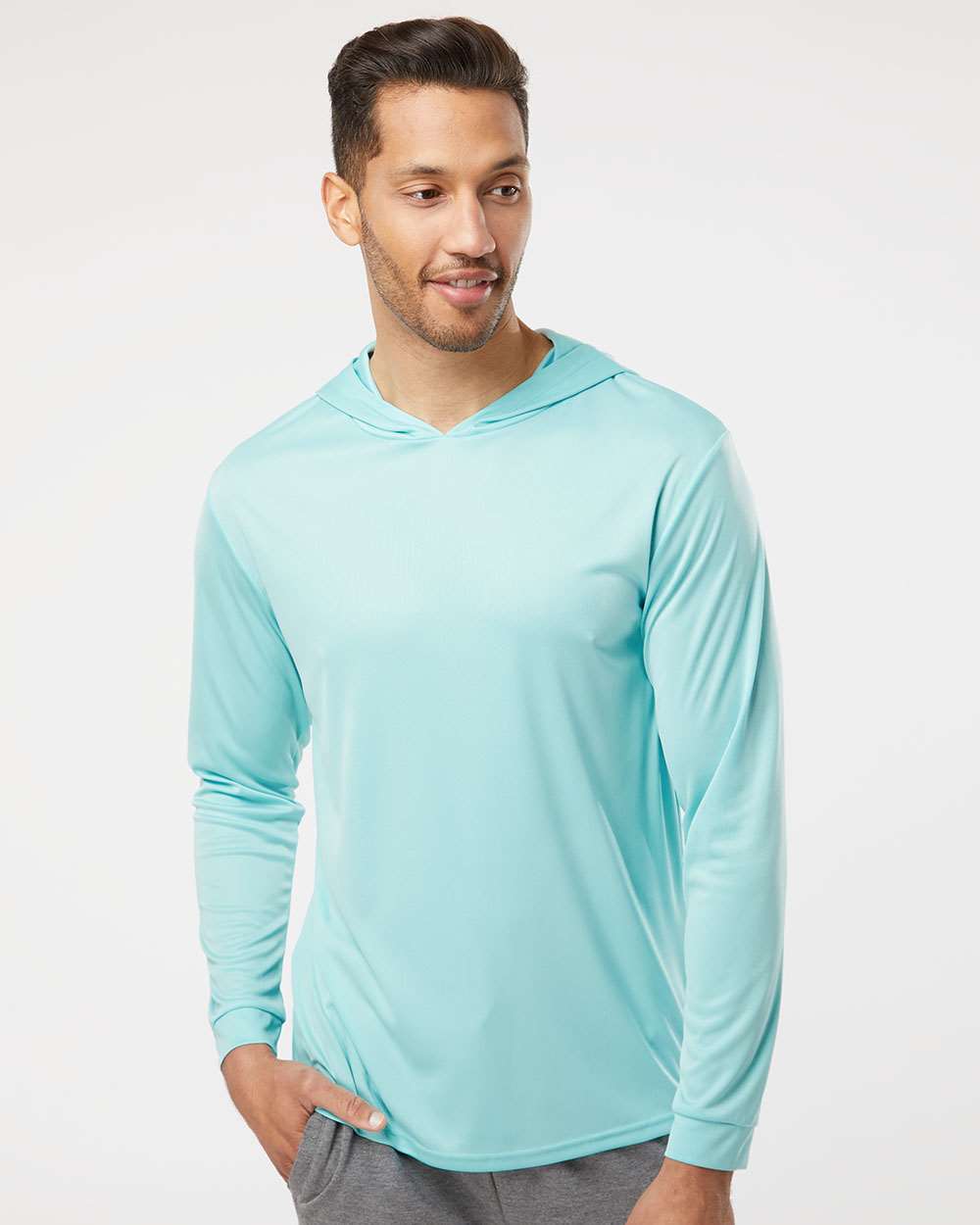 Paragon-220-Bahama Performance Hooded Long Sleeve T-Shirt - Image 11