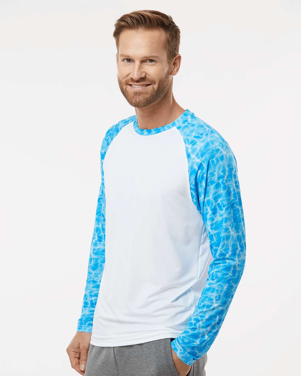 Paragon-231-Panama Colorblocked Long Sleeve T-Shirt - Image 5