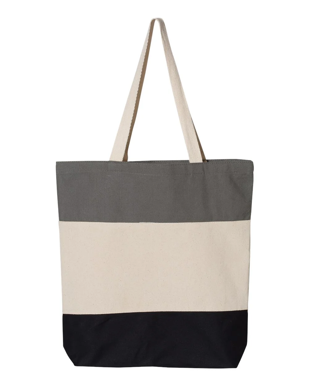 Q-Tees-Q125900-11L Tri-Color Tote - Image 2