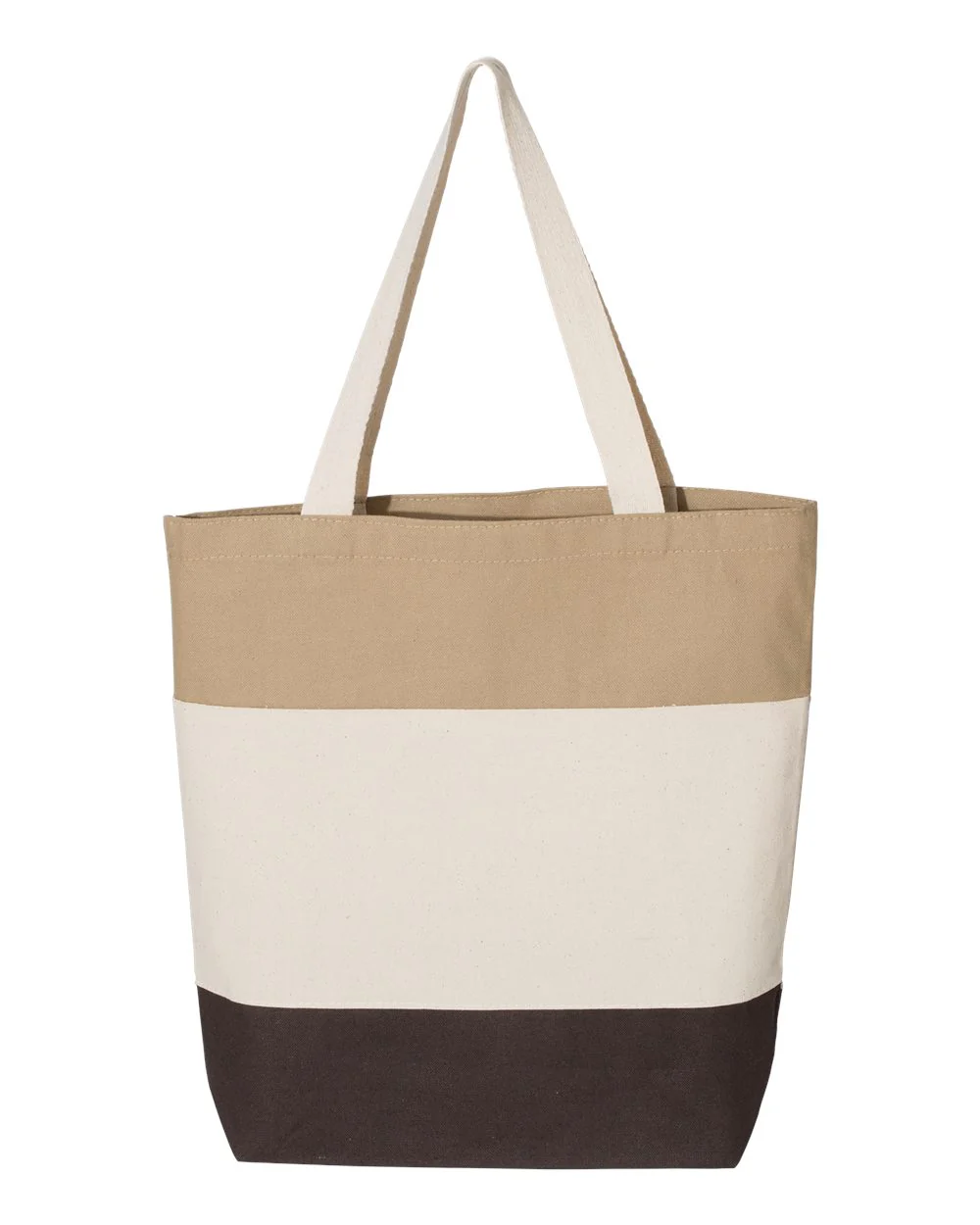 Q-Tees-Q125900-11L Tri-Color Tote - Image 5