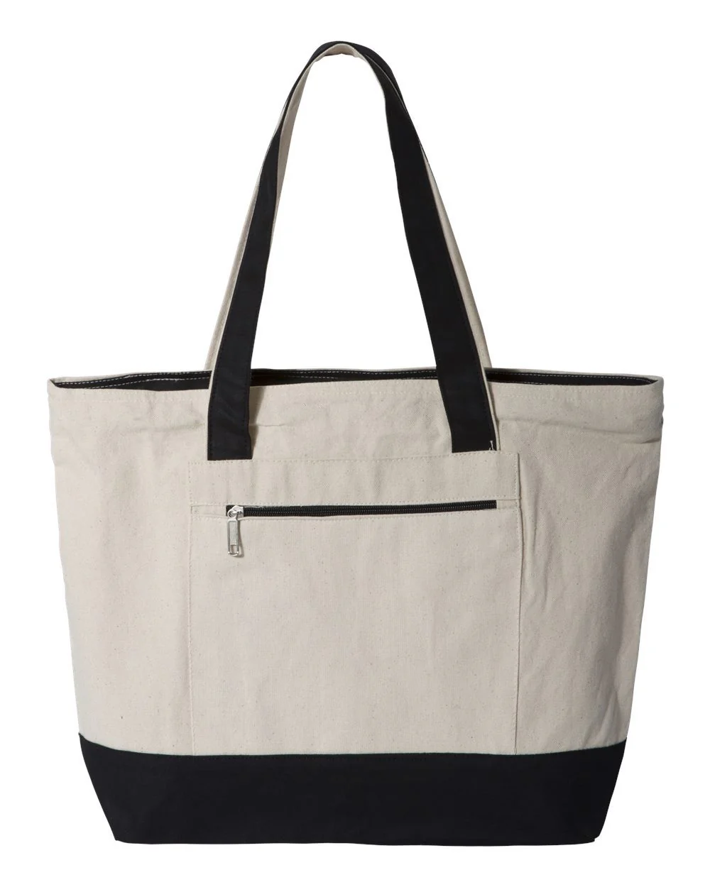 Q-Tees-Q1300-19L Zippered Tote - Image 4