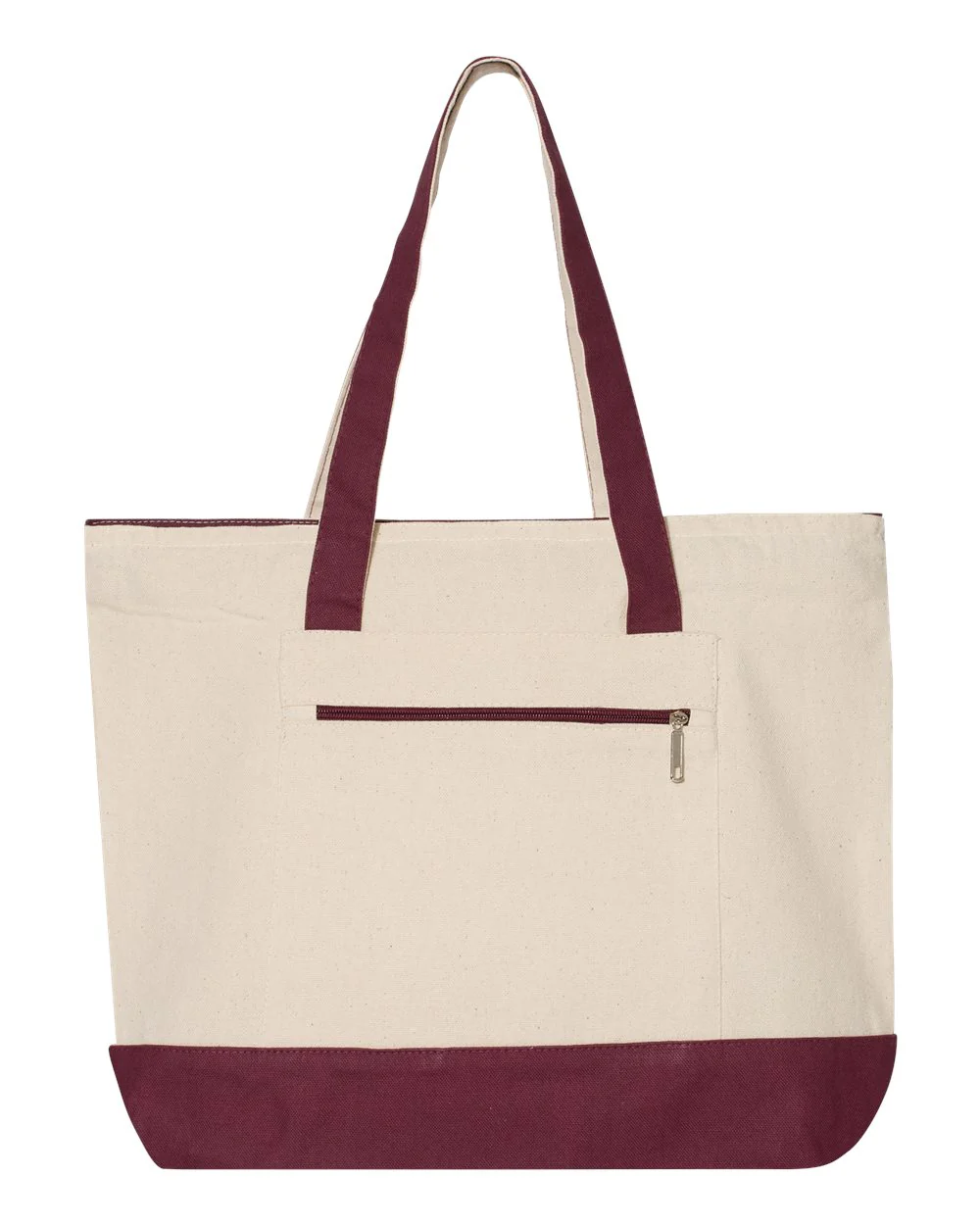 Q-Tees-Q1300-19L Zippered Tote - Image 8