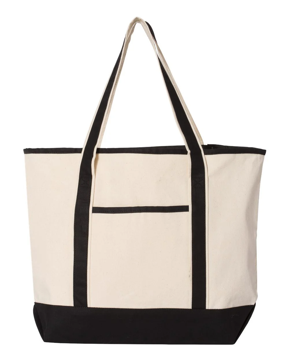 Q-Tees-Q1500-34.6L Large Canvas Deluxe Tote - Image 4