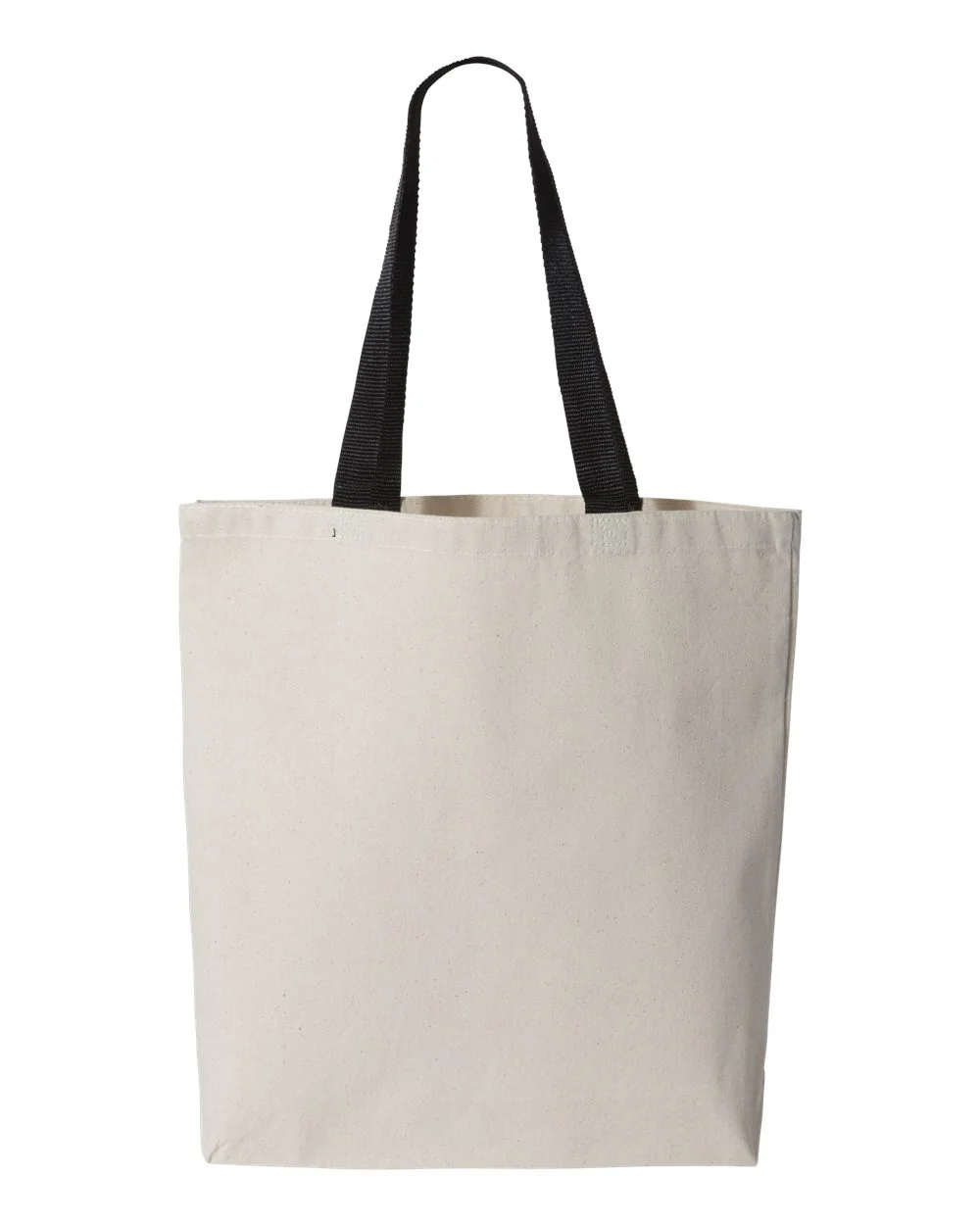 Q-Tees-Q4400-11L Canvas Tote with Contrast-Color Handles - Image 2