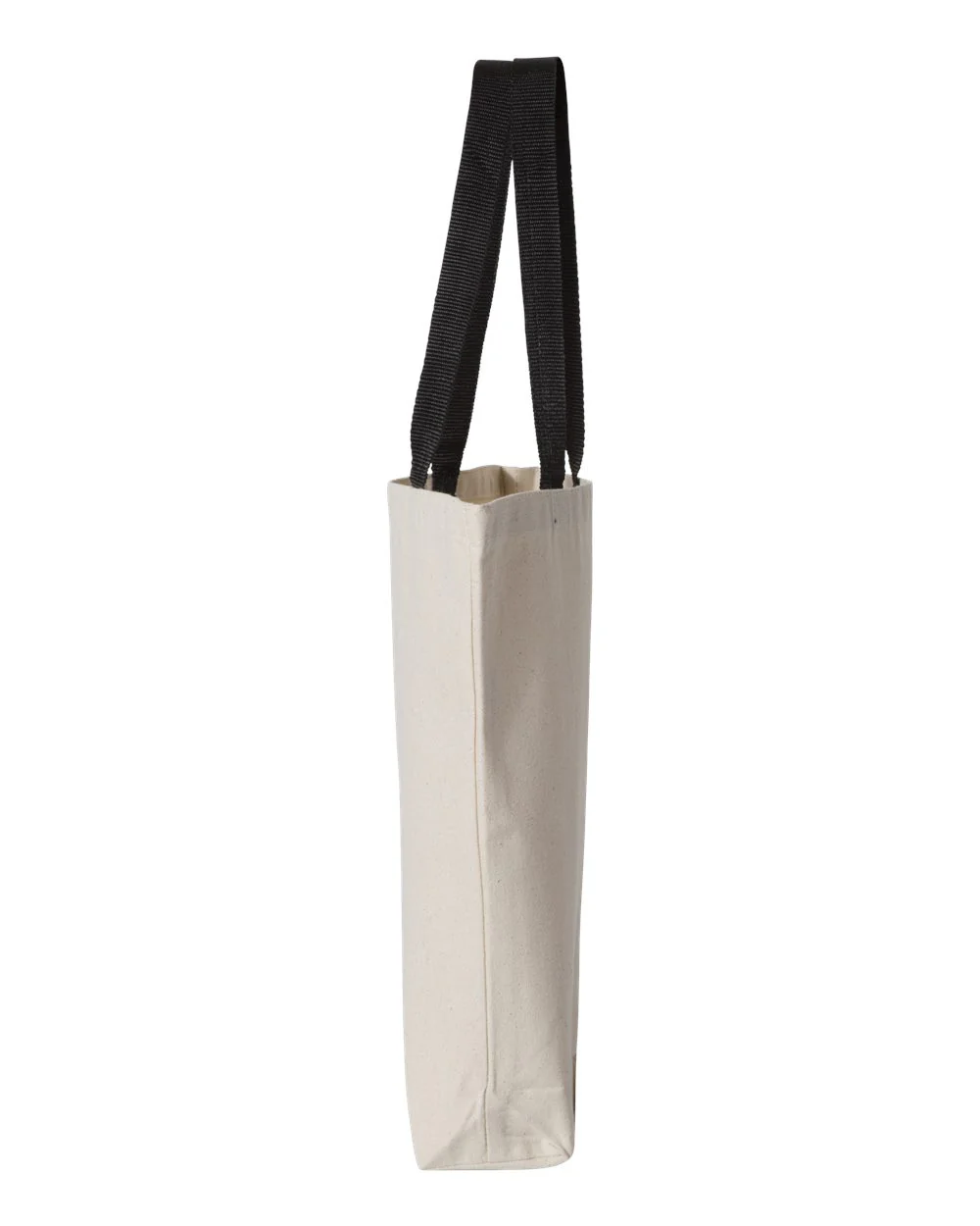 Q-Tees-Q4400-11L Canvas Tote with Contrast-Color Handles - Image 3
