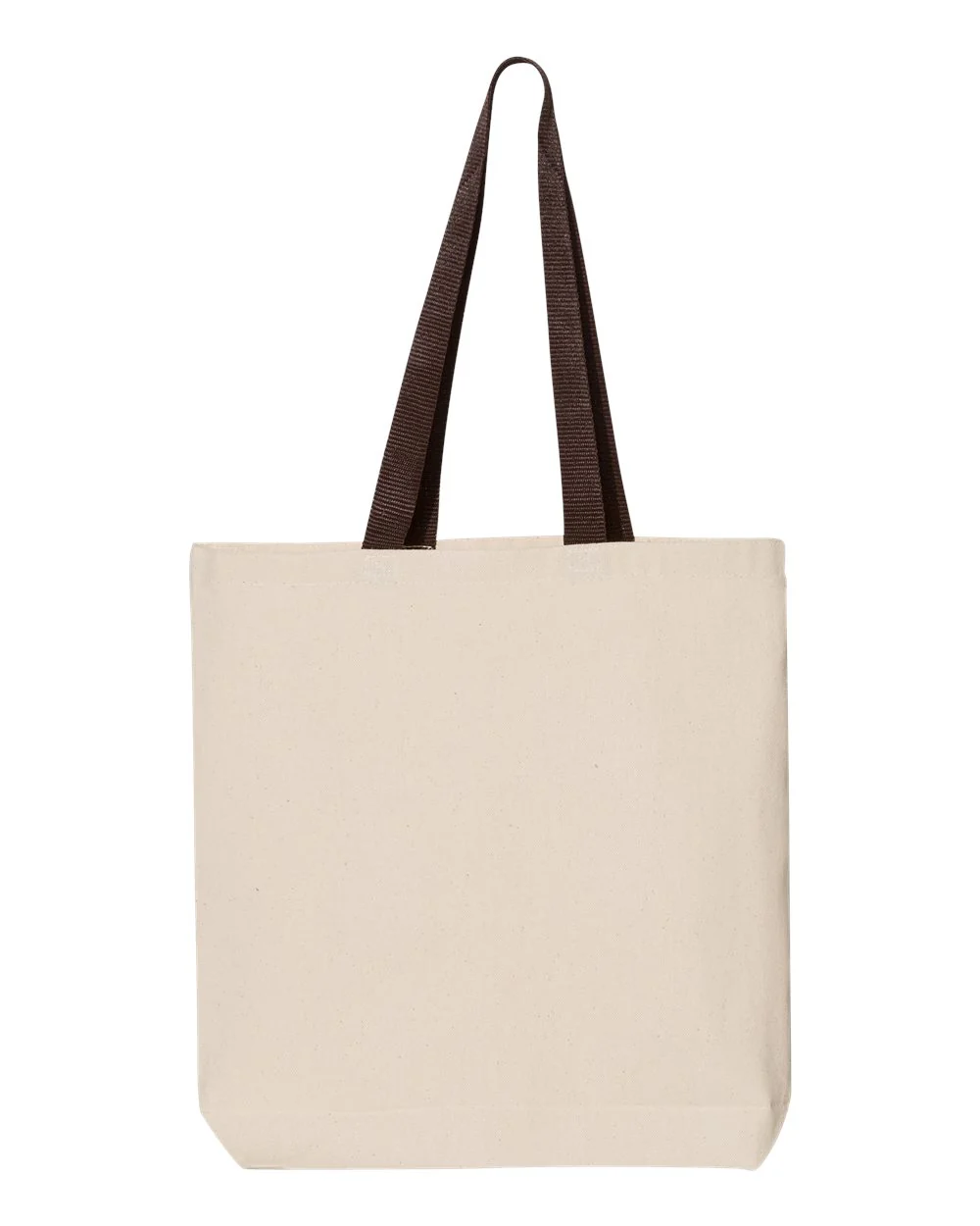 Q-Tees-Q4400-11L Canvas Tote with Contrast-Color Handles - Image 6