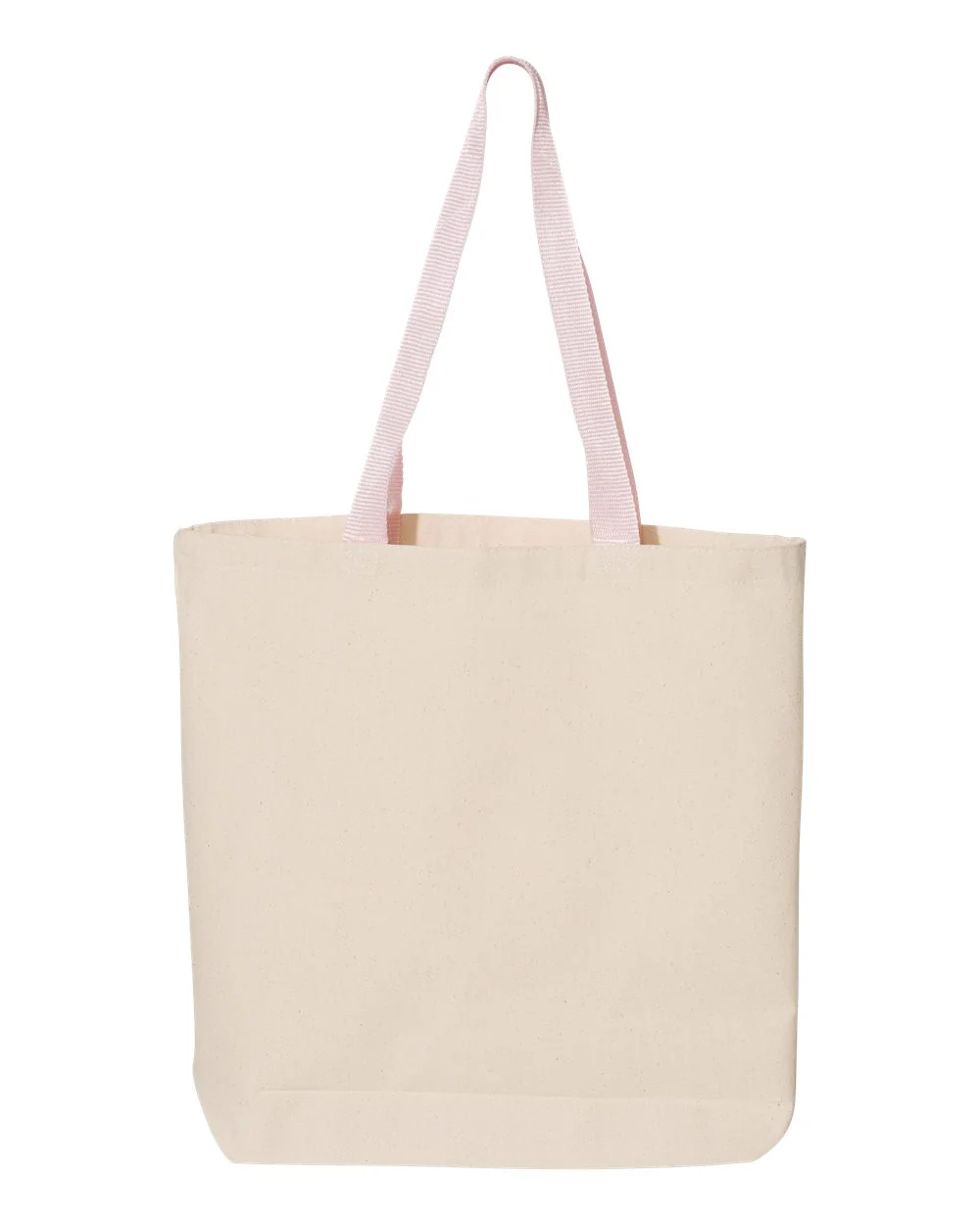 Q-Tees-Q4400-11L Canvas Tote with Contrast-Color Handles - Image 9