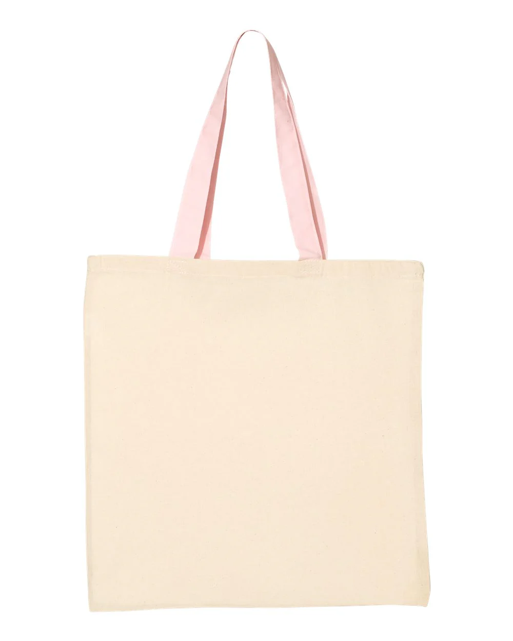 Q-Tees-QTB6000-Economical Tote with Contrast-Color Handles - Image 17