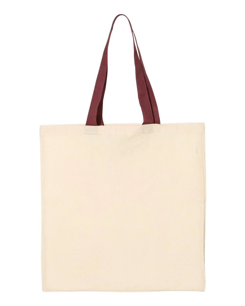 Q-Tees-QTB6000-Economical Tote with Contrast-Color Handles - Image 18