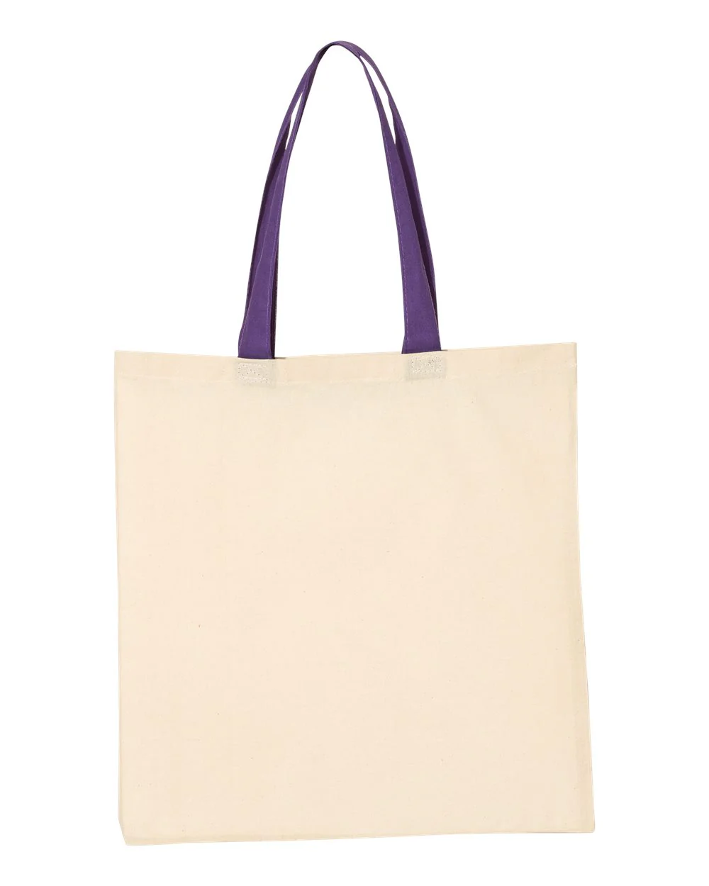 Q-Tees-QTB6000-Economical Tote with Contrast-Color Handles - Image 24