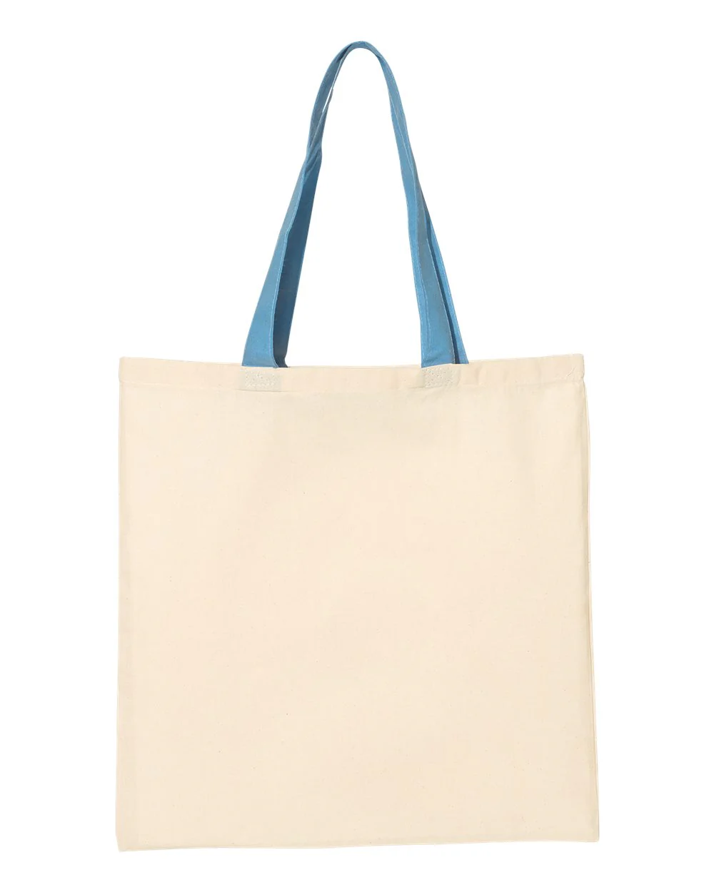 Q-Tees-QTB6000-Economical Tote with Contrast-Color Handles - Image 4