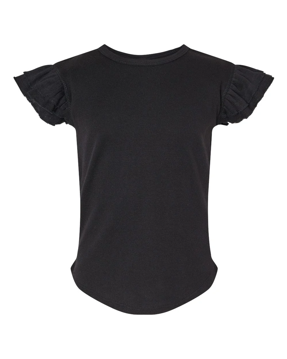 Rabbit Skins-3339-Toddler Flutter Sleeve Tee - Image 2