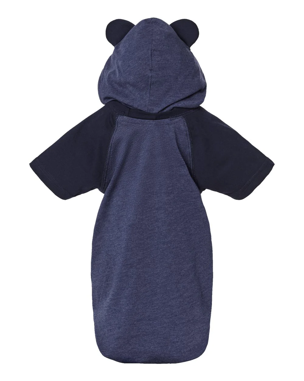 Rabbit Skins-4417-Fine Jersey Infant Short Sleeve Raglan Bodysuit with Hood & Ears - Image 15