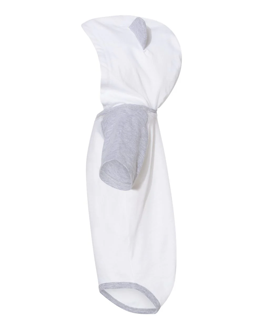 Rabbit Skins-4417-Fine Jersey Infant Short Sleeve Raglan Bodysuit with Hood & Ears - Image 3