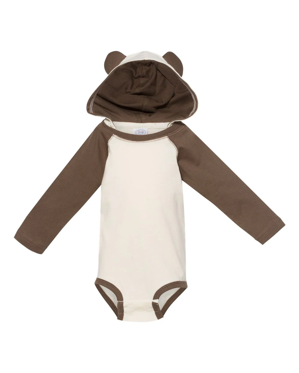 Rabbit Skins-4418-Fine Jersey Infant Character Hooded Long Sleeve Bodysuit with Ears - Image 8