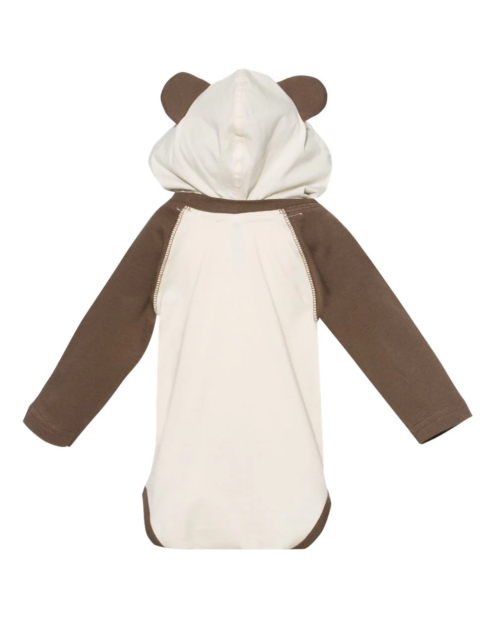 Rabbit Skins-4418-Fine Jersey Infant Character Hooded Long Sleeve Bodysuit with Ears - Image 9