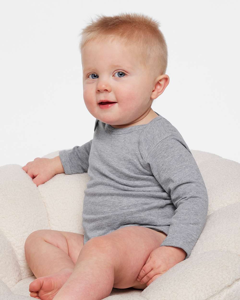 Rabbit Skins-4421-Infant Fine Jersey Long Sleeve Bodysuit - Image 13