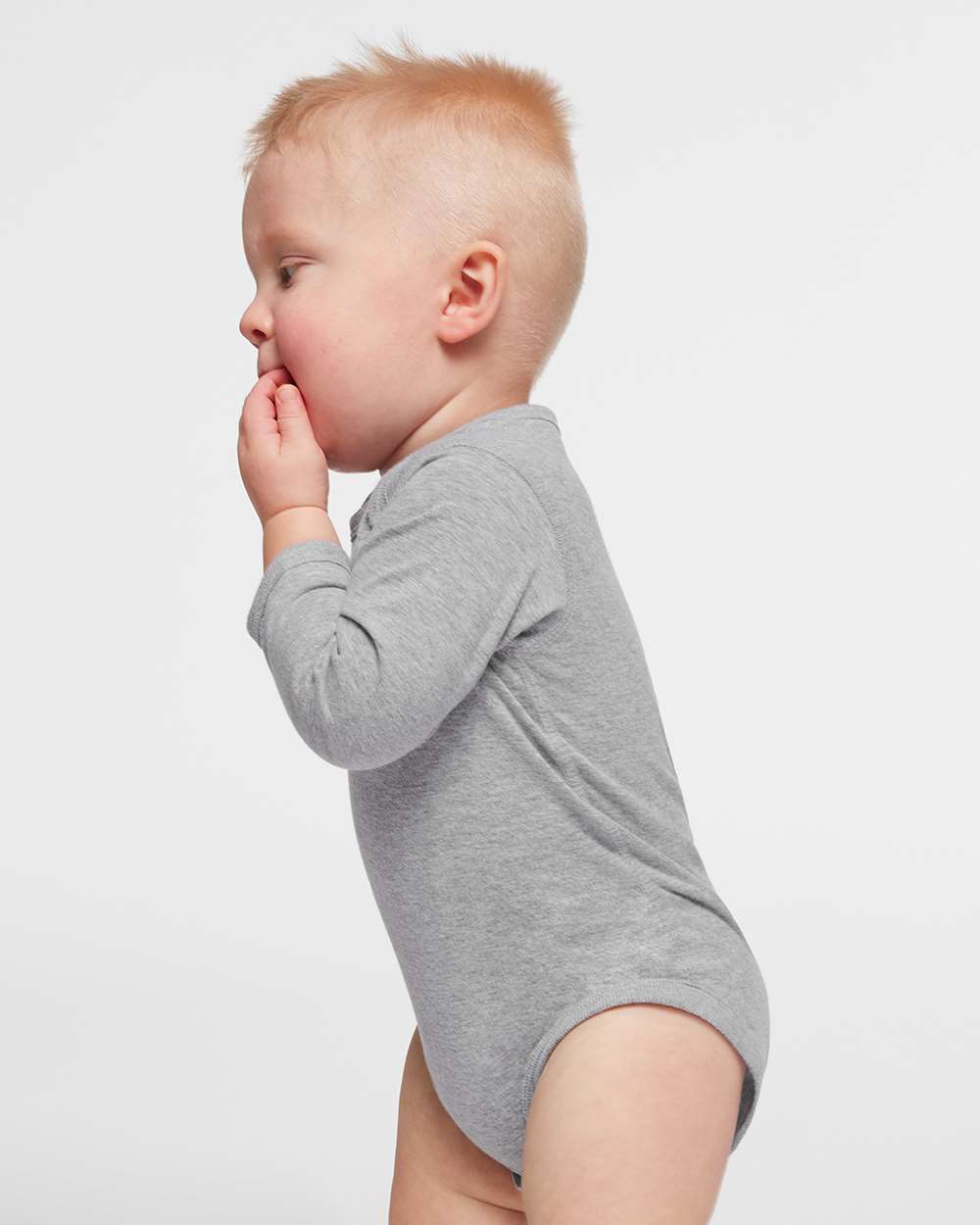 Rabbit Skins-4421-Infant Fine Jersey Long Sleeve Bodysuit - Image 14