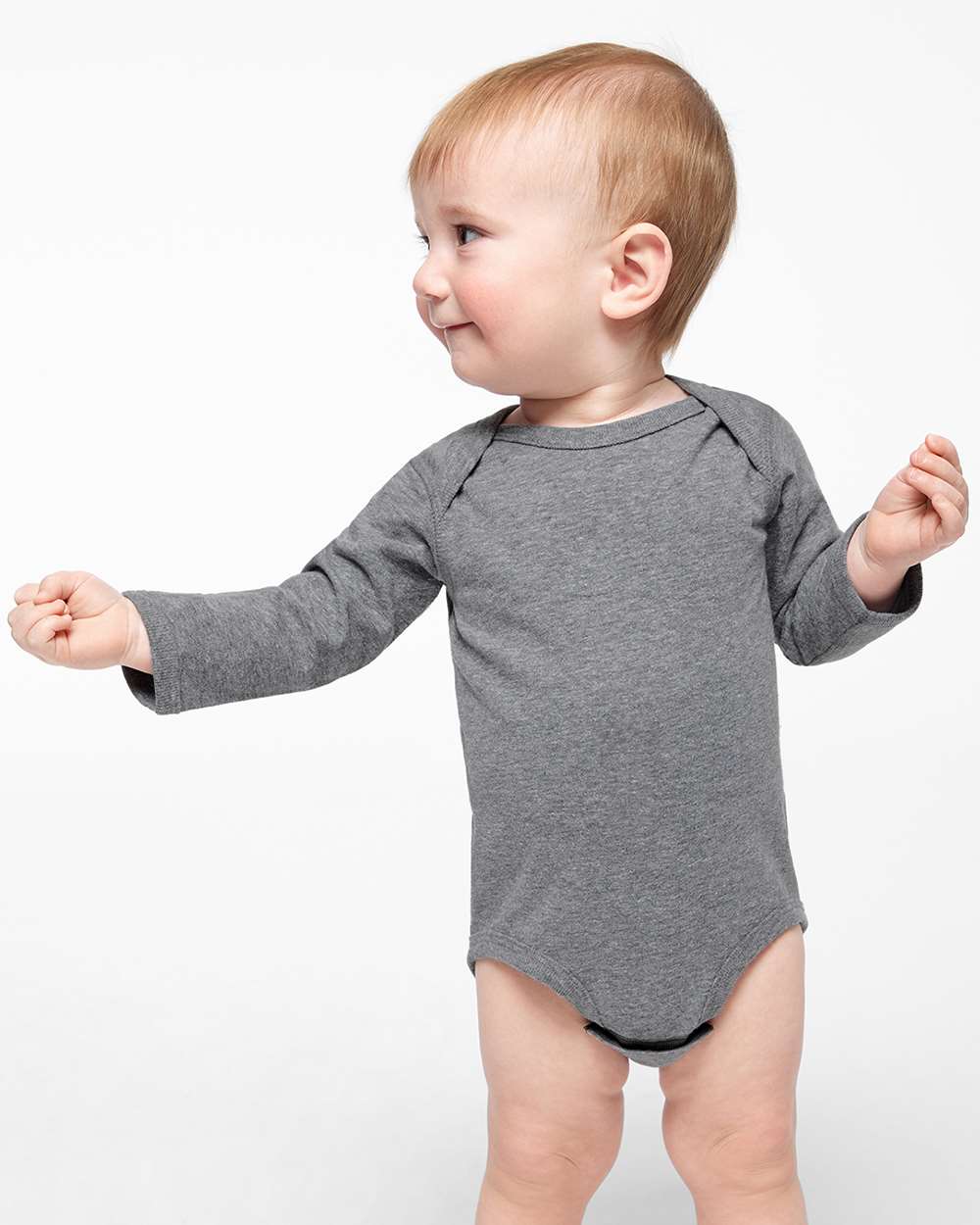 Rabbit Skins-4421-Infant Fine Jersey Long Sleeve Bodysuit - Image 7