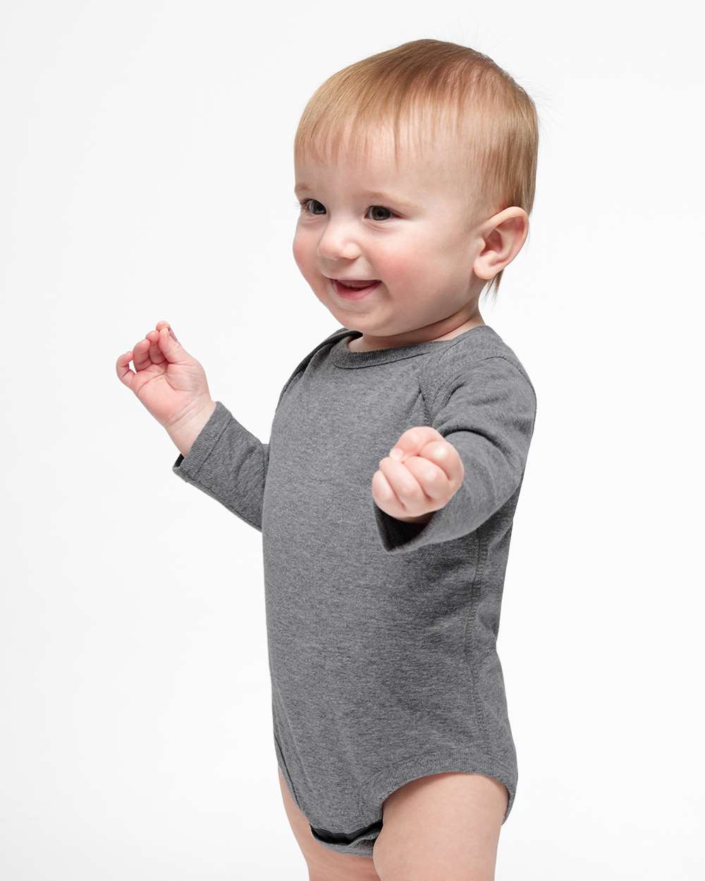 Rabbit Skins-4421-Infant Fine Jersey Long Sleeve Bodysuit - Image 8