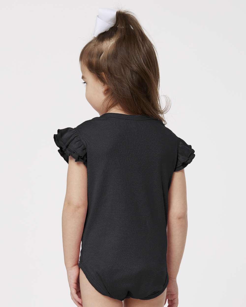Rabbit Skins-4439-Infant Flutter Sleeve Baby Rib Bodysuit - Image 7