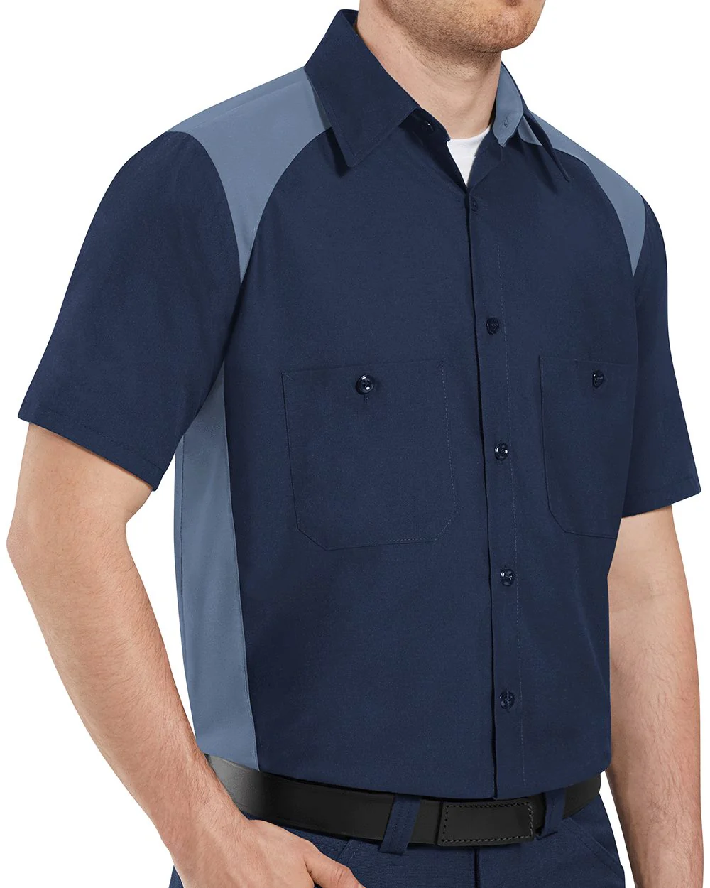 Red Kap-SP28-Short Sleeve Motorsports Shirt - Image 3