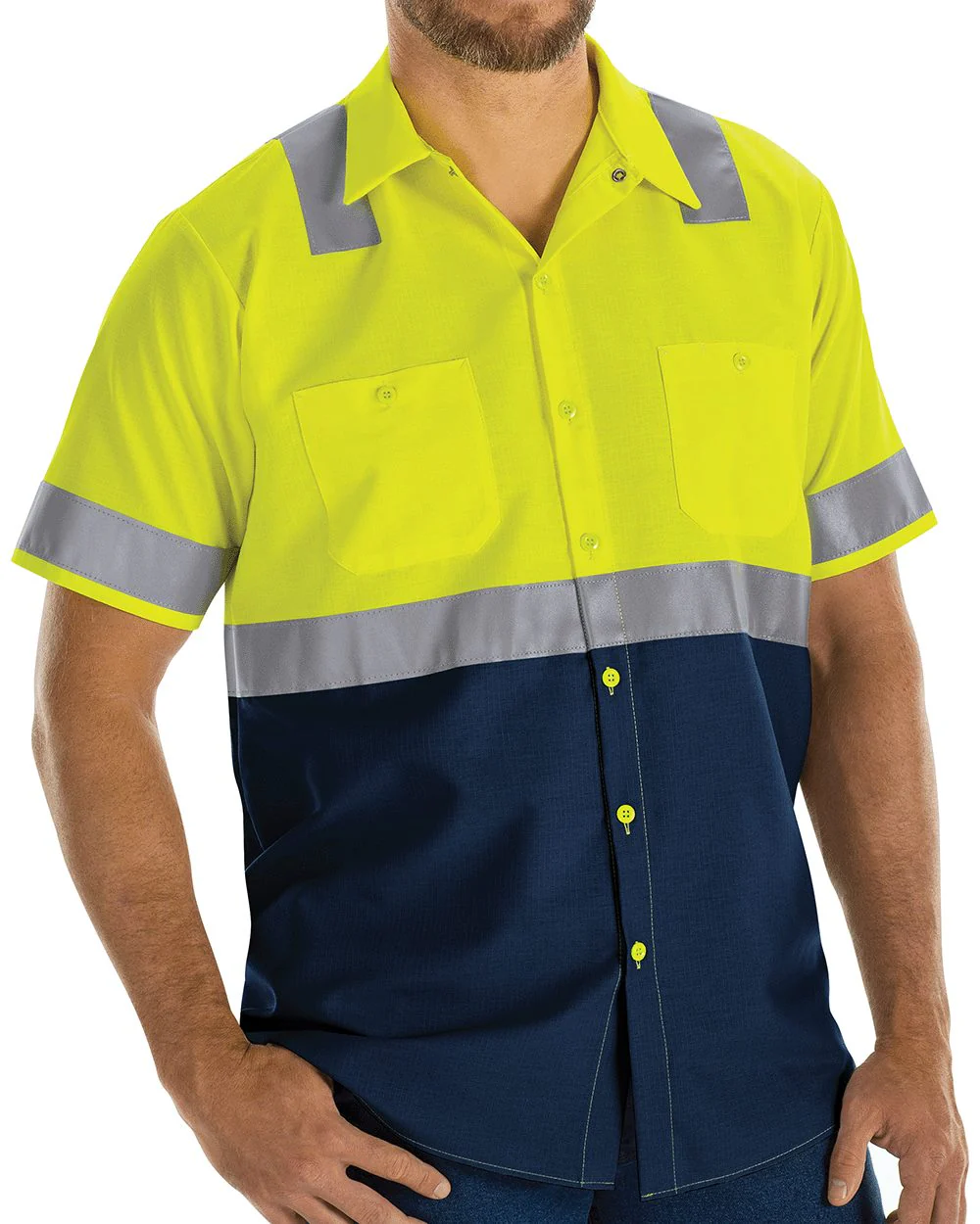 Red Kap-SY24-Enhanced & Hi-Visibility Work Shirt - Image 3