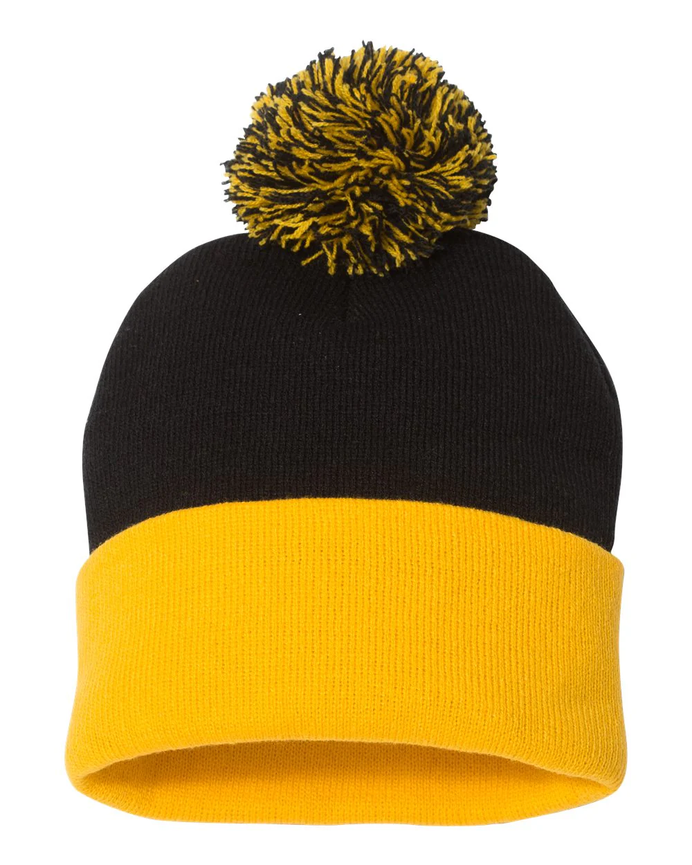 Sportsman-SP15-12" Pom-Pom Cuffed Beanie - Image 4