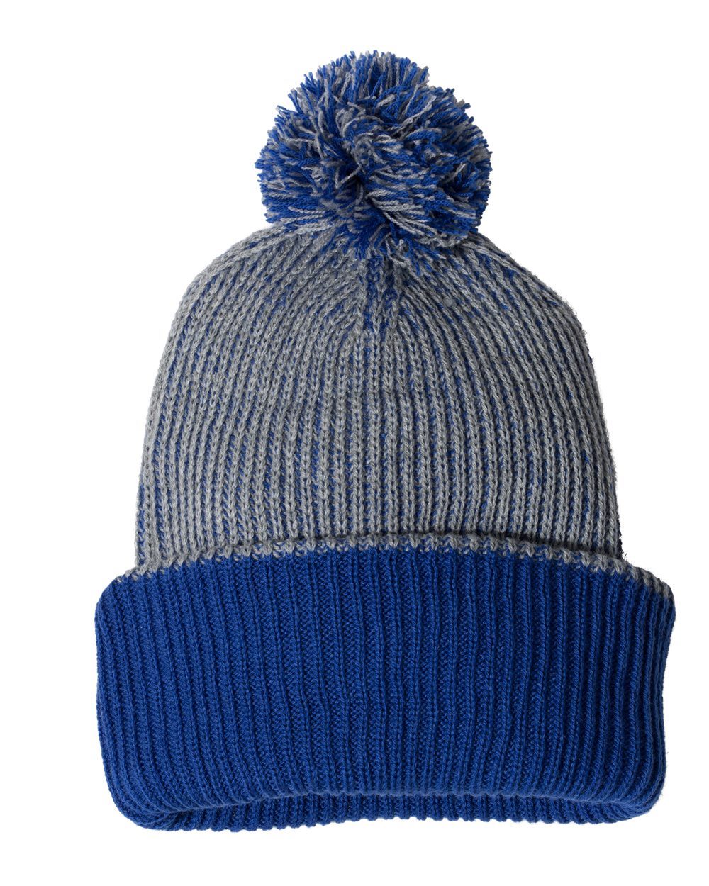 Sportsman-SP70-12" Speckled Pom-Pom Cuffed Beanie - Image 3