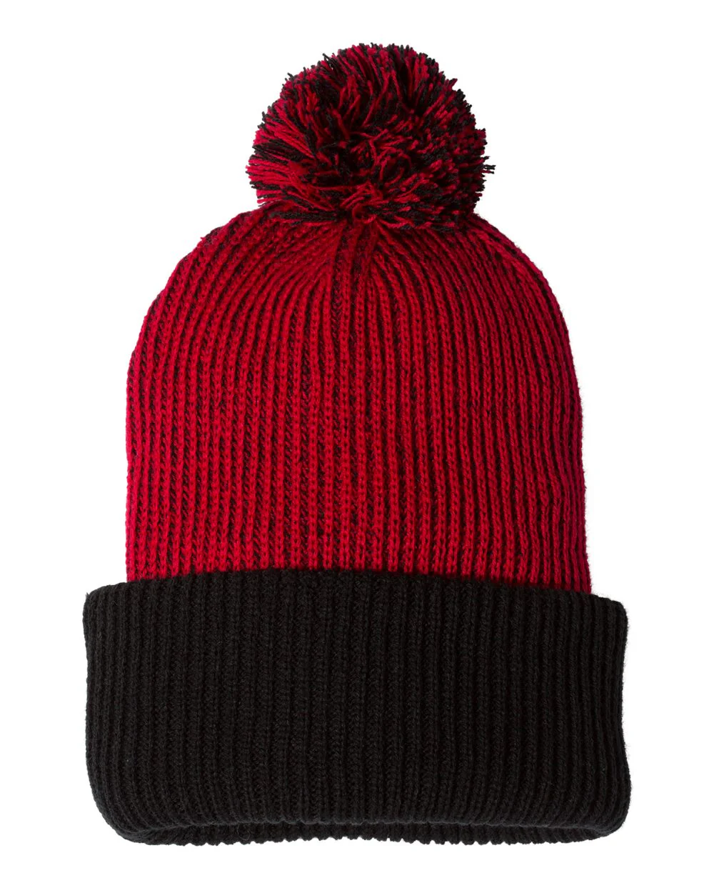 Sportsman-SP70-12" Speckled Pom-Pom Cuffed Beanie - Image 6