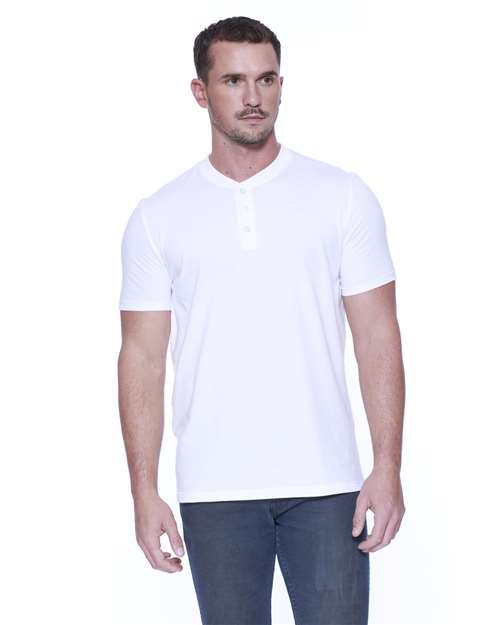StarTee-ST2460-CVC Henley T-Shirt - Image 2