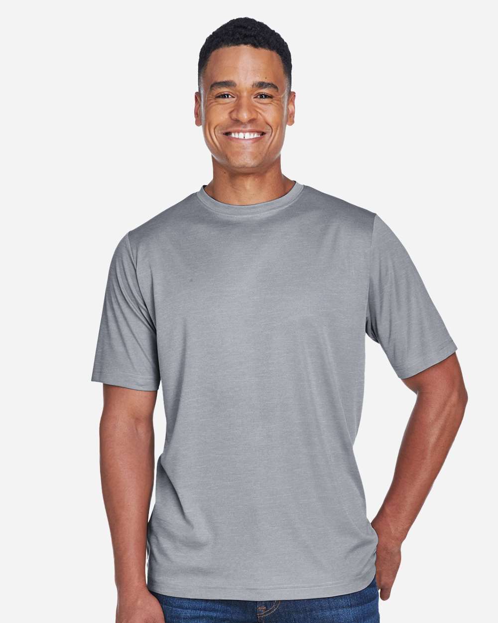 Team 365-TT11H-Men's Sonic Heather Performance T-Shirt - Image 3