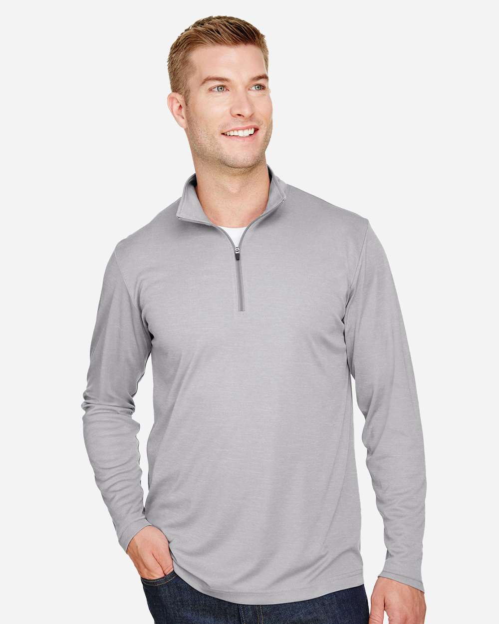 Team 365-TT31H-Men's Zone Sonic Heather Performance Quarter-Zip Pullover - Image 3