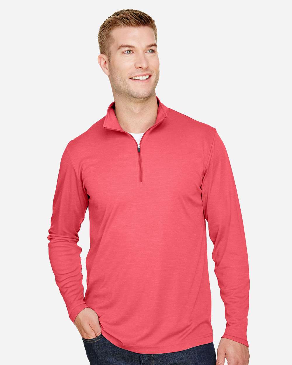 Team 365-TT31H-Men's Zone Sonic Heather Performance Quarter-Zip Pullover - Image 34