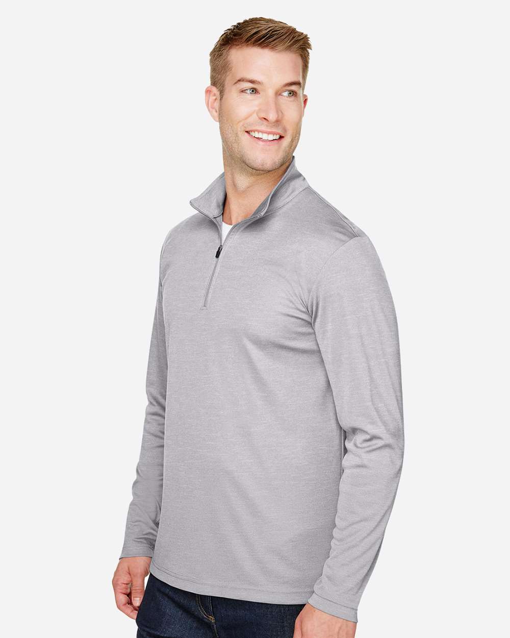 Team 365-TT31H-Men's Zone Sonic Heather Performance Quarter-Zip Pullover - Image 4