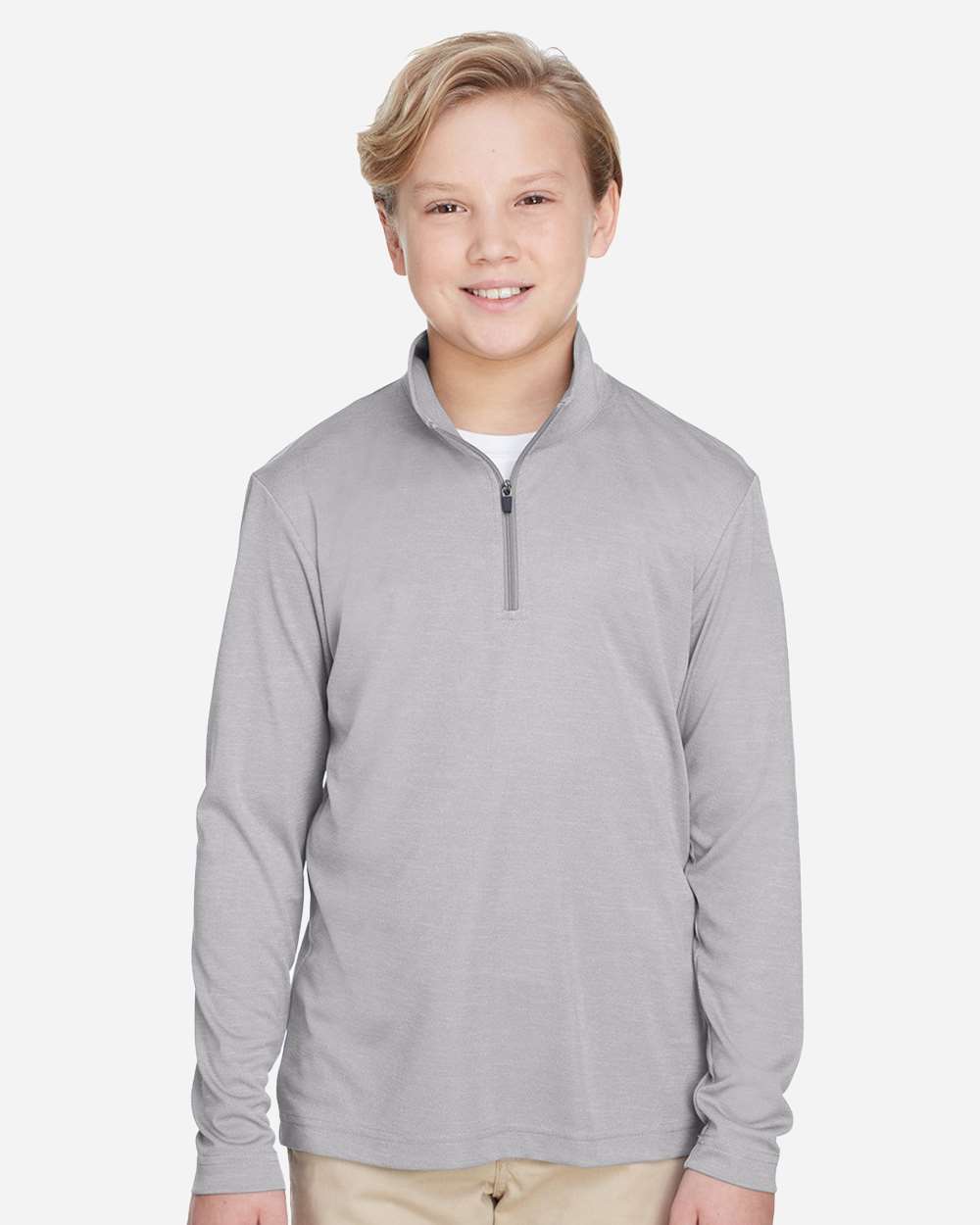 Team 365-TT31HY-Youth Zone Sonic Heather Performance Quarter-Zip Pullolver - Image 3
