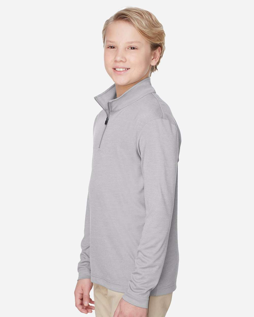 Team 365-TT31HY-Youth Zone Sonic Heather Performance Quarter-Zip Pullolver - Image 4