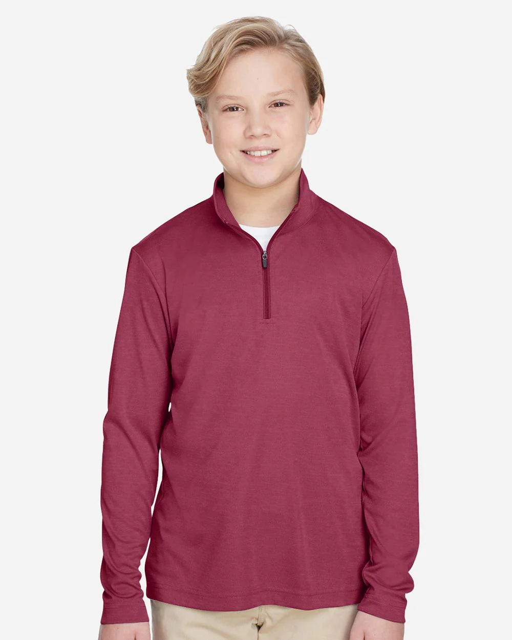 Team 365-TT31HY-Youth Zone Sonic Heather Performance Quarter-Zip Pullolver - Image 6