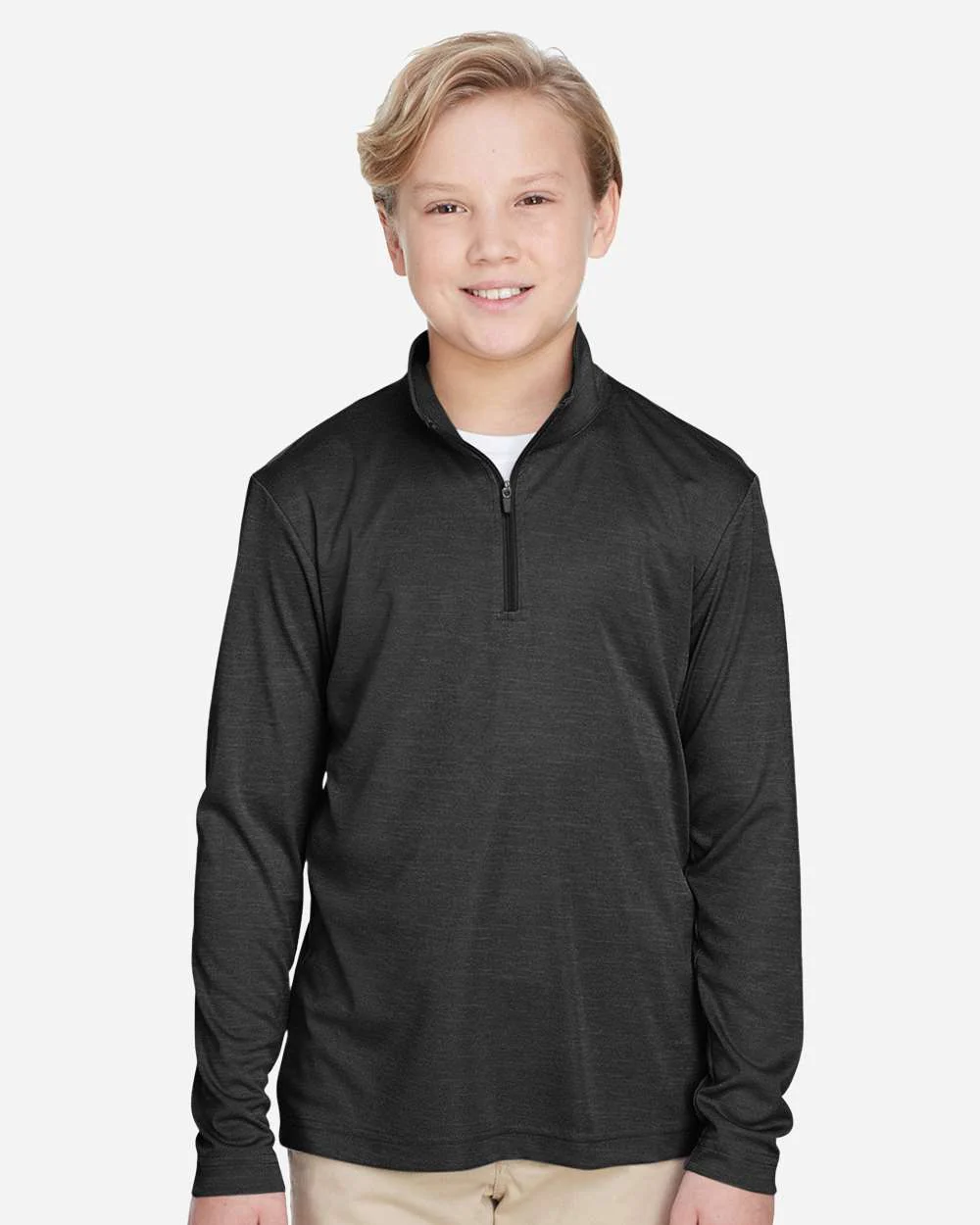 Team 365-TT31HY-Youth Zone Sonic Heather Performance Quarter-Zip Pullolver - Image 9
