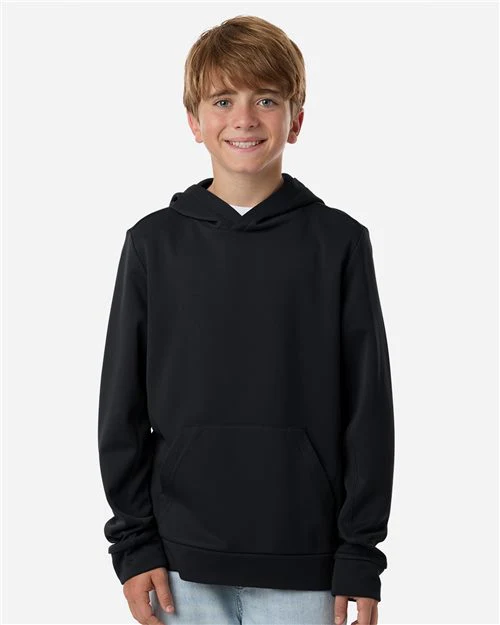 Team 365-TT400Y-Youth Squad Hooded Tech Fleece Pullover - Image 2
