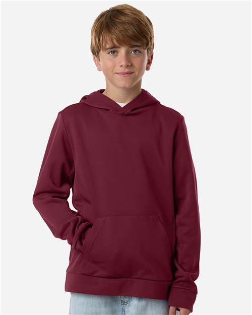 Team 365-TT400Y-Youth Squad Hooded Tech Fleece Pullover - Image 35