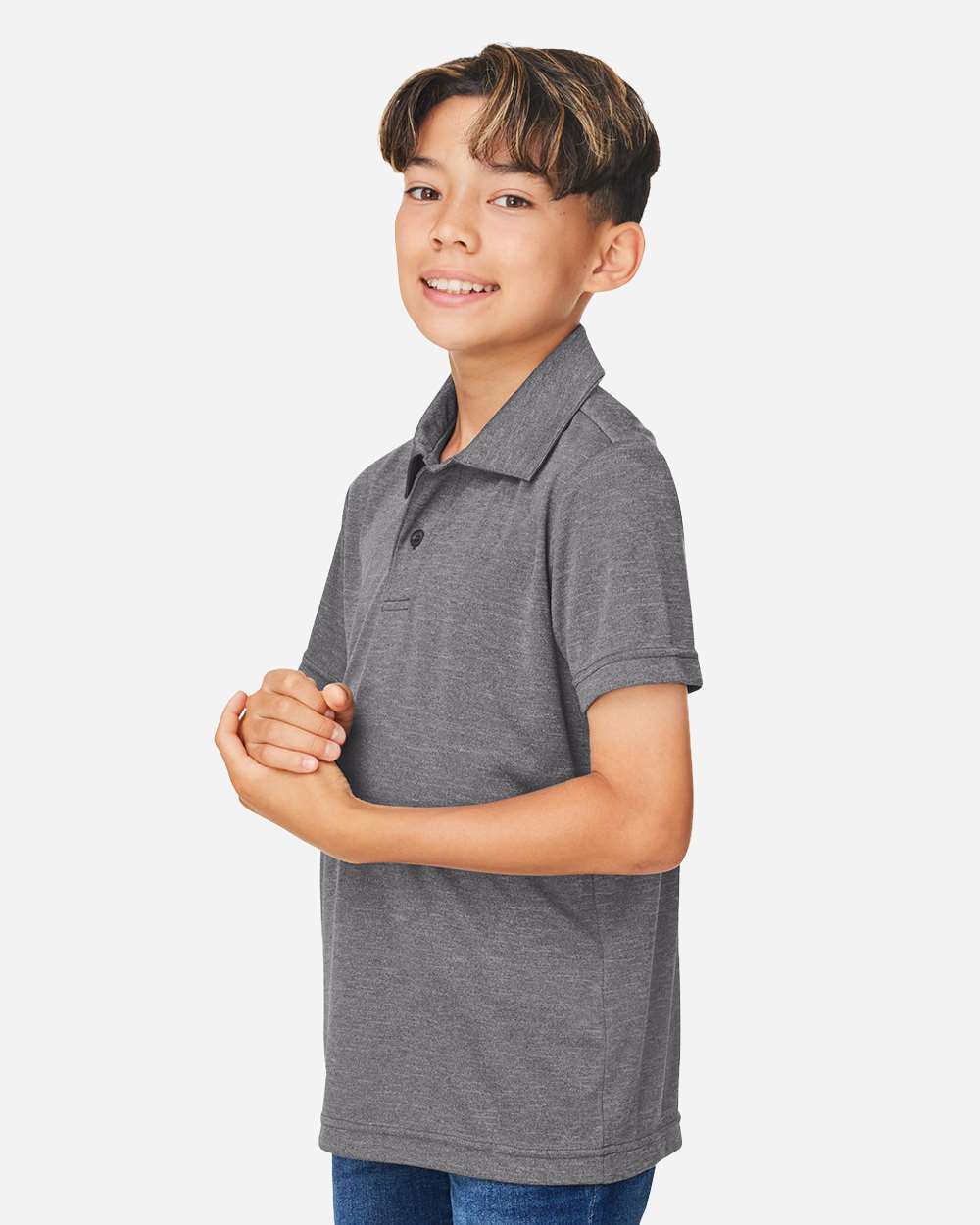 Team 365-TT51HY-Youth Zone Sonic Heather Performance Polo - Image 18