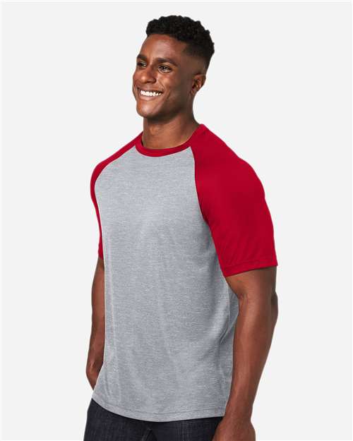 Team 365-TT62-Unisex Zone Colorblock Raglan T-Shirt - Image 47