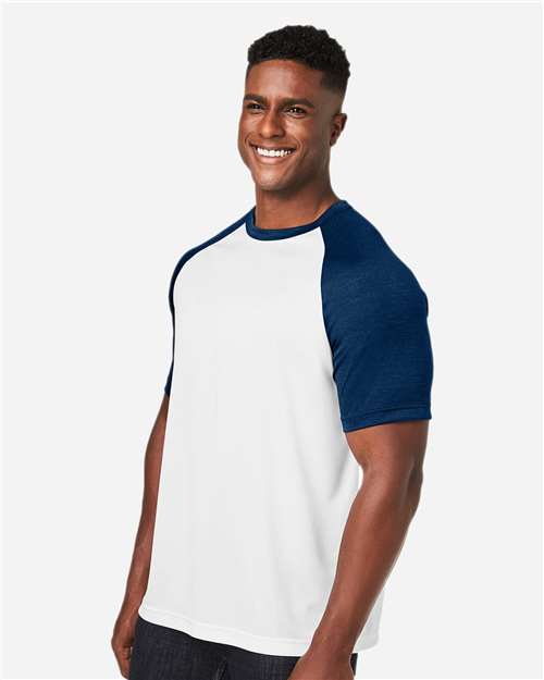 Team 365-TT62-Unisex Zone Colorblock Raglan T-Shirt - Image 53